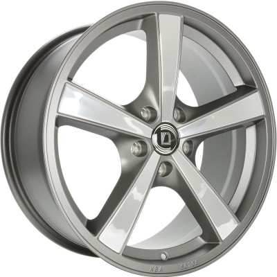 Diewe Wheels Trina R18 W8 PCD5x114.3 ET45 DIA76.1 Platinum matt with stainless steel inlays