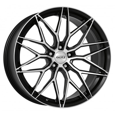 Dotz Suzuka R19 W9.5 PCD5x112 ET25 DIA70.1 Black Front Polished