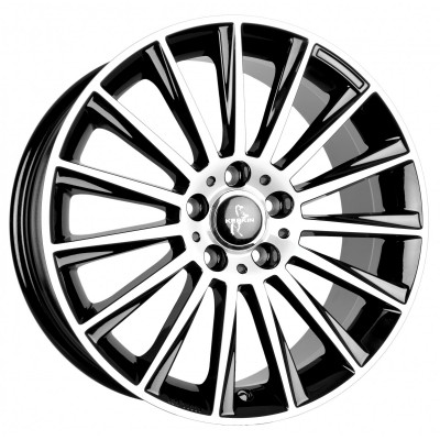 Keskin KT18 Turbo R19 W8.5 PCD5x112 ET30 DIA72.6 Black Front Polished