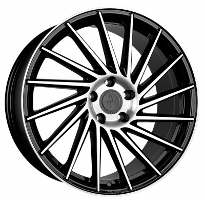 Keskin KT17 Hurricane R20 W9 PCD5x112 ET40 DIA66.6 Black Front Polished