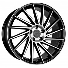 Keskin KT17 Hurricane R22 W10 PCD5x112 ET50 DIA66.6 Matt Black Front Polished