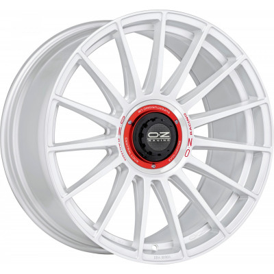 OZ Superturismo WRC R14 W6 PCD4x108 ET15 DIA65.1 Race White + Red Lettering