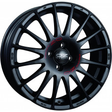 OZ Superturismo GT R15 W6.5 PCD4x108 ET18 DIA65.1 Matt Black + Red Lettering