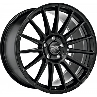OZ Superturismo LM R17 W7.5 PCD5x100 ET35 DIA68.1 Matt Black + Silver Lettering