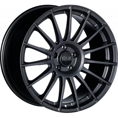OZ Superturismo LM R18 W8 PCD5x112 ET45 DIA66.7 Matt Graphite + Silver Lettering