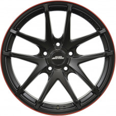 Inter Action Red Hot R15 W7 PCD4x100 ET38 DIA73.1 Dull Black / Red