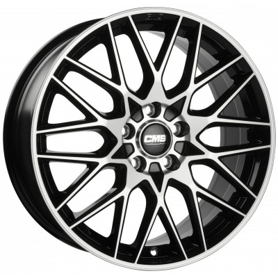 CMS C25 R17 W7 PCD4x100 ET45 DIA67.1 Black / Polished