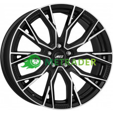 Aez Toronto R18 W7.5 PCD5x108 ET46 DIA63.4 Dark Black Polished
