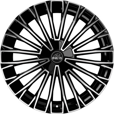 Antera A103 R22 W9.5 PCD5x112 ET30 DIA66.6 Black Diamond