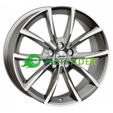 Autec Astana R19 W9 PCD5x112 ET35 DIA66.6 Titanium Silver Polished