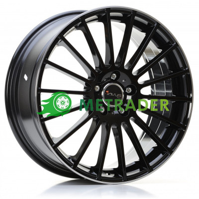 Avus Racing AC-M03 R18 W8 PCD5x112 ET45 DIA66.6 Black Polished Lip