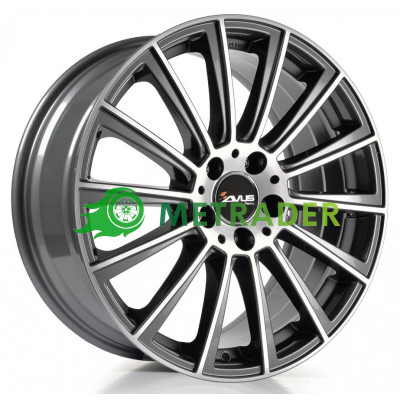Avus Racing AC-M07 R19 W8 PCD5x112 ET33 DIA66.6 Anthracite Polished