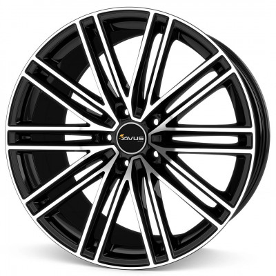 Avus Racing AC-M08 R20 W9 PCD5x112 ET25 DIA66.6 Black Polished