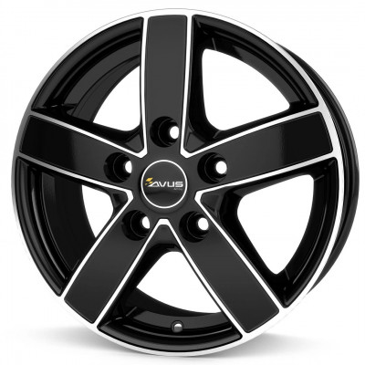 Avus Racing AC-V51 R18 W7.5 PCD5x118 ET45 DIA71.1 Black Polished