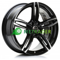 Avus Racing AF15 R19 W8.5 PCD5x112 ET50 DIA57.1 Black Polished