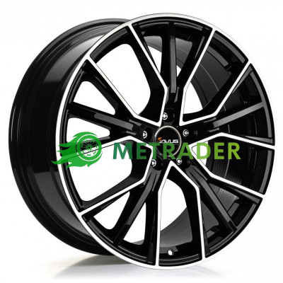 Avus Racing AF18 R21 W9.5 PCD5x112 ET25 DIA66.6 Black Polished