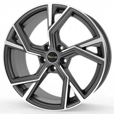 Avus Racing AF20 R21 W9.5 PCD5x112 ET25 DIA66.6 Matt Anthracite Polished