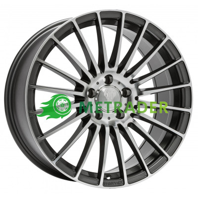 Axxion AX5 Excess R18 W8 PCD5x112 ET45 DIA72.6 Daytona Grey High Polished