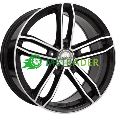 Axxion AX8 Rage R20 W9 PCD5x120 ET30 DIA72.6 Black Gloss Polished