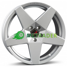 Borbet A R15 W7 PCD4x100 ET25 DIA57.1 Silver Polished
