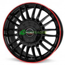 Borbet CW3 R18 W7.5 PCD6x130 ET47 DIA84.1 Black Glossy Red Ring