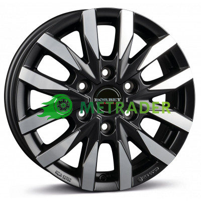 Borbet CW6 R16 W6.5 PCD6x130 ET54 DIA84.1 Black Polished Matt