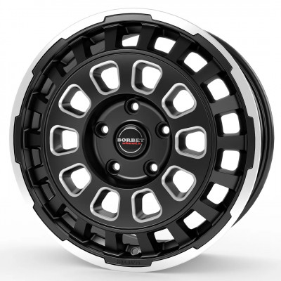 Borbet CW7 Black Rim Window Polished Matt R18 W8 PCD5x120 ET53 DIA65.1
