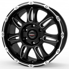 Borbet CW8 R18 W8 PCD6x120 ET45 DIA74.6 Black rim Window Polished Matt