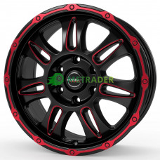 Borbet CW8 R18 W8 PCD6x120 ET45 DIA74.6 Red rim Window Polished Matt