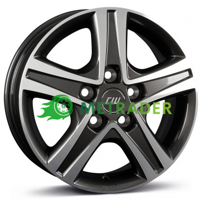 Borbet CWD R16 W6 PCD5x130 ET68 DIA78.1 Mistral Anthracite Glossy Polished
