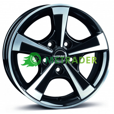Borbet CWT R15 W6 PCD5x112 ET30 DIA66.5 Black Polished Glossy