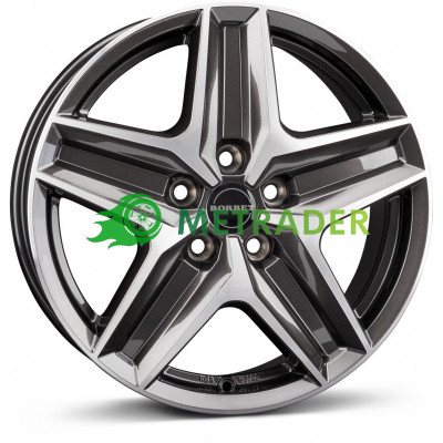 Borbet CWZ R18 W7.5 PCD5x120 ET53 DIA65.1 Mistral Anthracite Polished Glossy