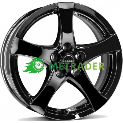Borbet F R16 W6.5 PCD5x110 ET38 DIA72.5 Black Glossy