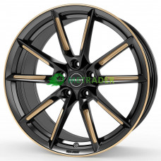 Borbet LX19 R19 W8 PCD5x108 ET45 DIA72.5 Black Glossy Gold Spoke Rim