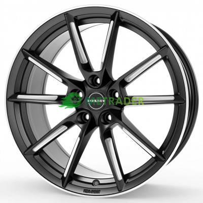 Borbet LX19 R19 W8 PCD5x108 ET45 DIA72.5 Black Matt Silver Spoke Rim