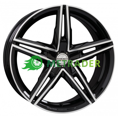 Borbet XRS R20 W8.5 PCD5x108 ET40 DIA72.5 Black Polished Glossy
