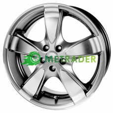 Brock B14 R17 W7.5 PCD4x100 ET35 DIA63.4 Chrome Silver Shadow Front Polished