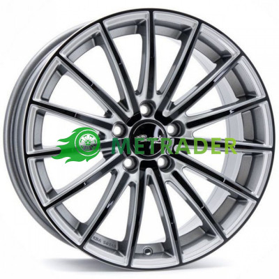 Brock B36 R19 W8.5 PCD5x114.3 ET44 DIA72.6 Crystal Silver Black