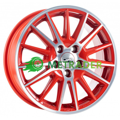 CMS C23 R16 W6.5 PCD5x114.3 ET45 DIA67.2 Diamond Red Gloss