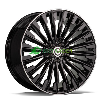 Carbonado Action R20 W8.5 PCD5x112 ET30 DIA66.6 Black Glossy Lip Polished