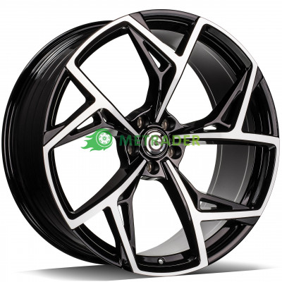 Carbonado Blaster R22 W9.5 PCD5x112 ET25 DIA66.5 Black Front Polished