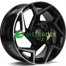 Carbonado Clipper R15 W6.5 PCD4x108 ET40 DIA63.4 Black Front Polished