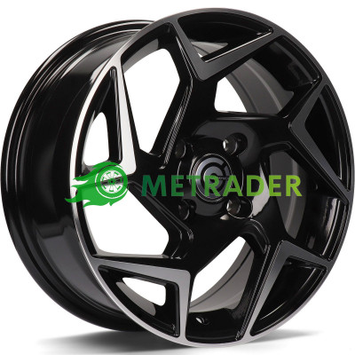 Carbonado Clipper R15 W6.5 PCD4x108 ET40 DIA63.4 Black Front Polished