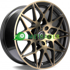 Carbonado Crazy R19 W8.5 PCD5x120 ET35 DIA72.6 Black Glossy Gold Front