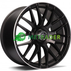 Carbonado Dark R19 W8.5 PCD5x112 ET35 DIA66.6 Black Glossy Lip Polished