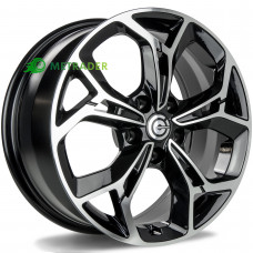 Carbonado Direction R17 W7 PCD5x114.3 ET40 DIA73.1 Black Front Polished