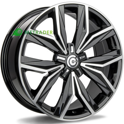 Carbonado Disco R19 W8 PCD5x112 ET43 DIA66.6 Black Front Polished