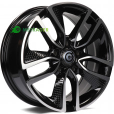 Carbonado Force R15 W6.5 PCD5x114.3 ET38 DIA73.1 Black Front Polished
