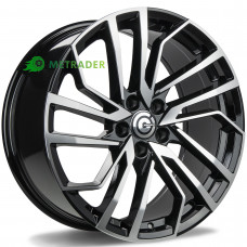 Carbonado Game R18 W8 PCD5x112 ET35 DIA66.5 Black Front Polished