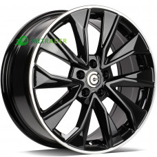 Carbonado Gasworks R17 W7 PCD5x100 ET40 DIA73.1 Black Glossy Lip Polished